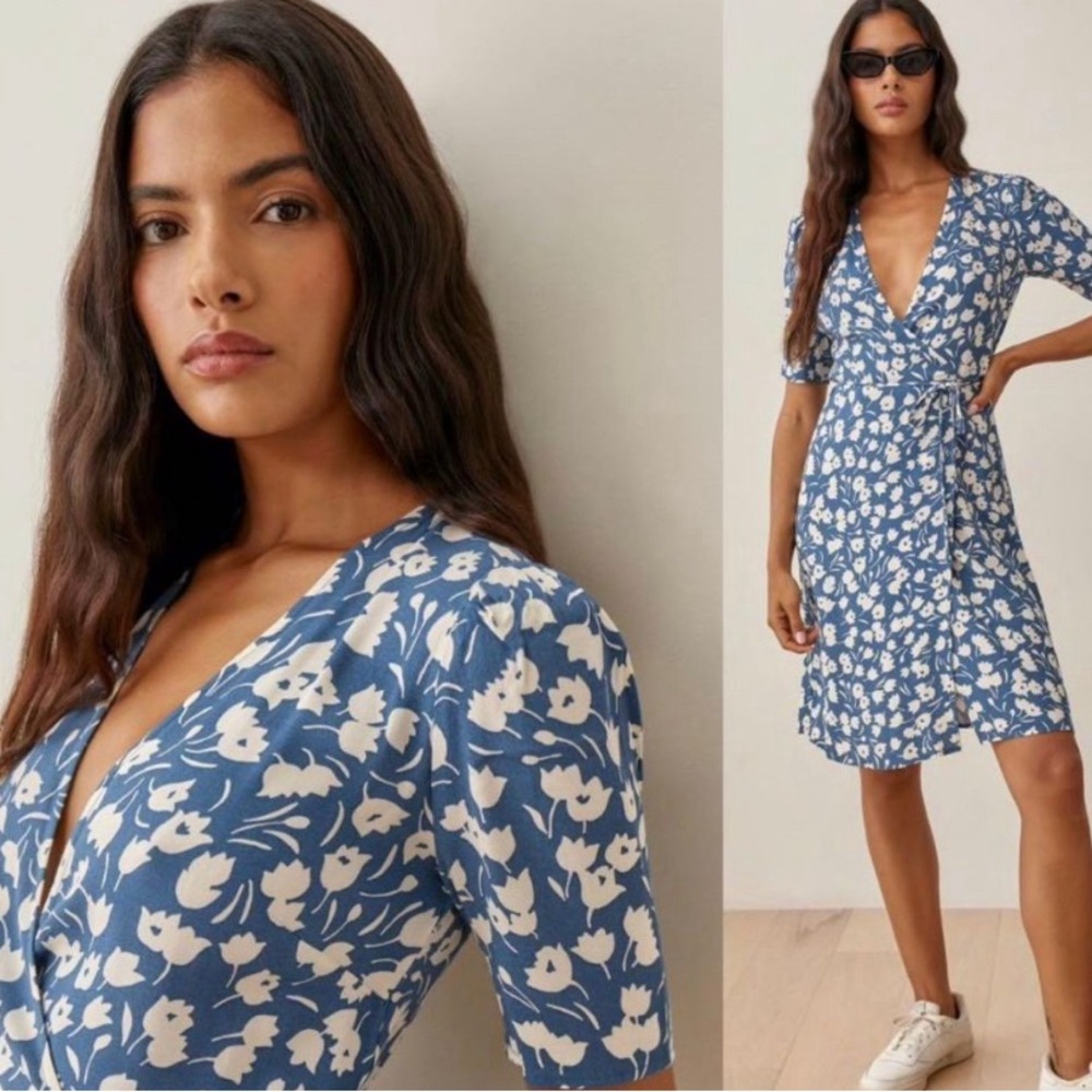 Reformation Laurent Wrap Dress in Tuli, M